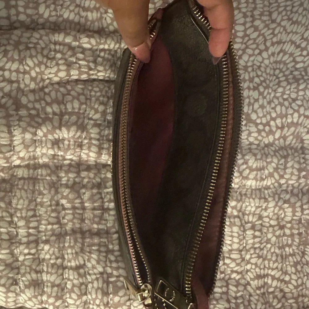 Coach Signature Brown and Pink Crossbody